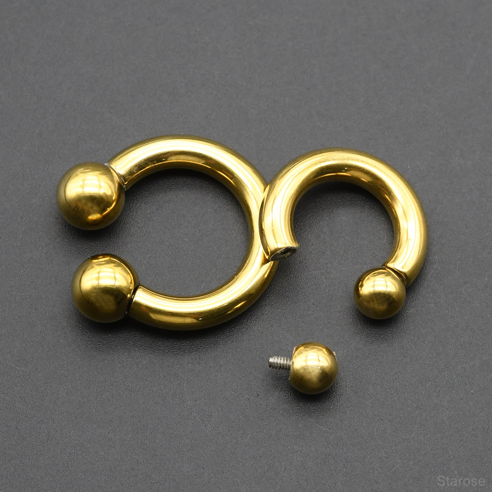 Body Jewelry Gauges - 8G-00G Large Gauge Stainless Steel Horseshoe