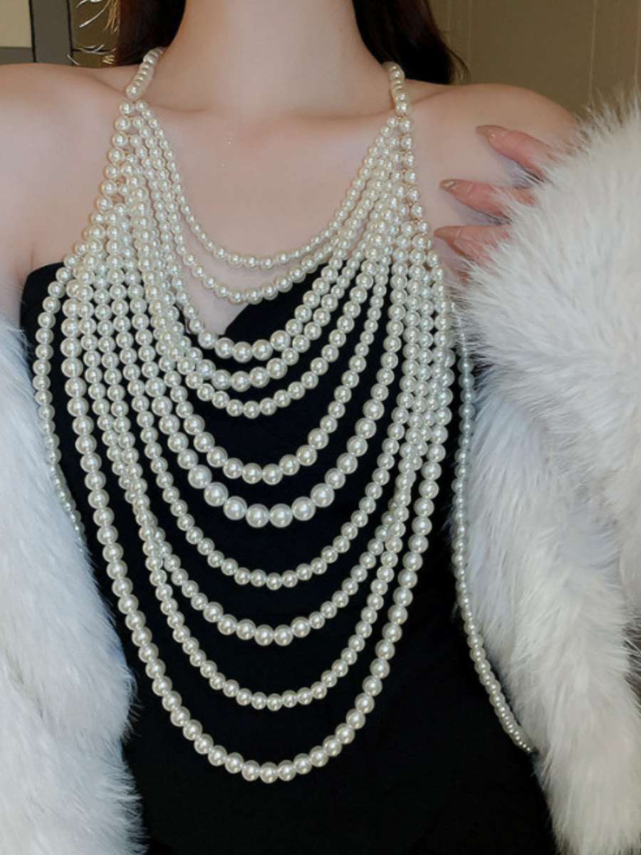 Body Jewelry Brands - Sexy Multi-Layer Pearl Necklace Cross-Border Jewelry