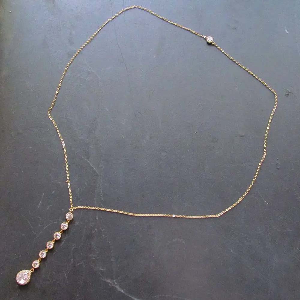 Stonefans Drop Back Chain Neck - Body Jewelry Back ulasan dan harga