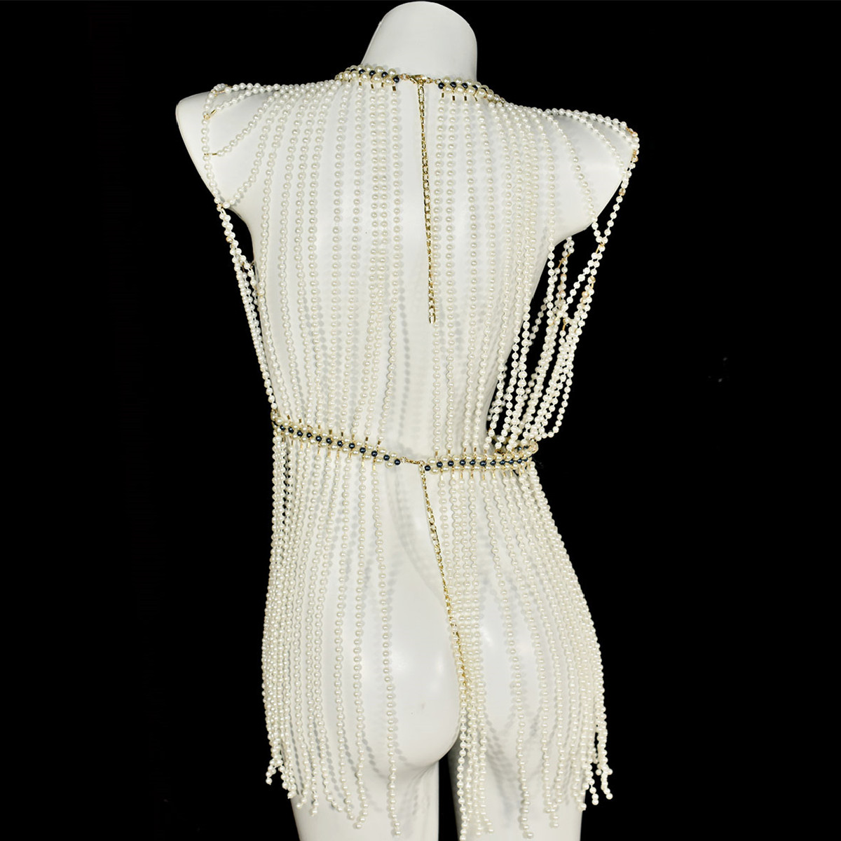 Classic Long Tasseled Faux Pea - Body Jewelry Dress ulasan dan harga