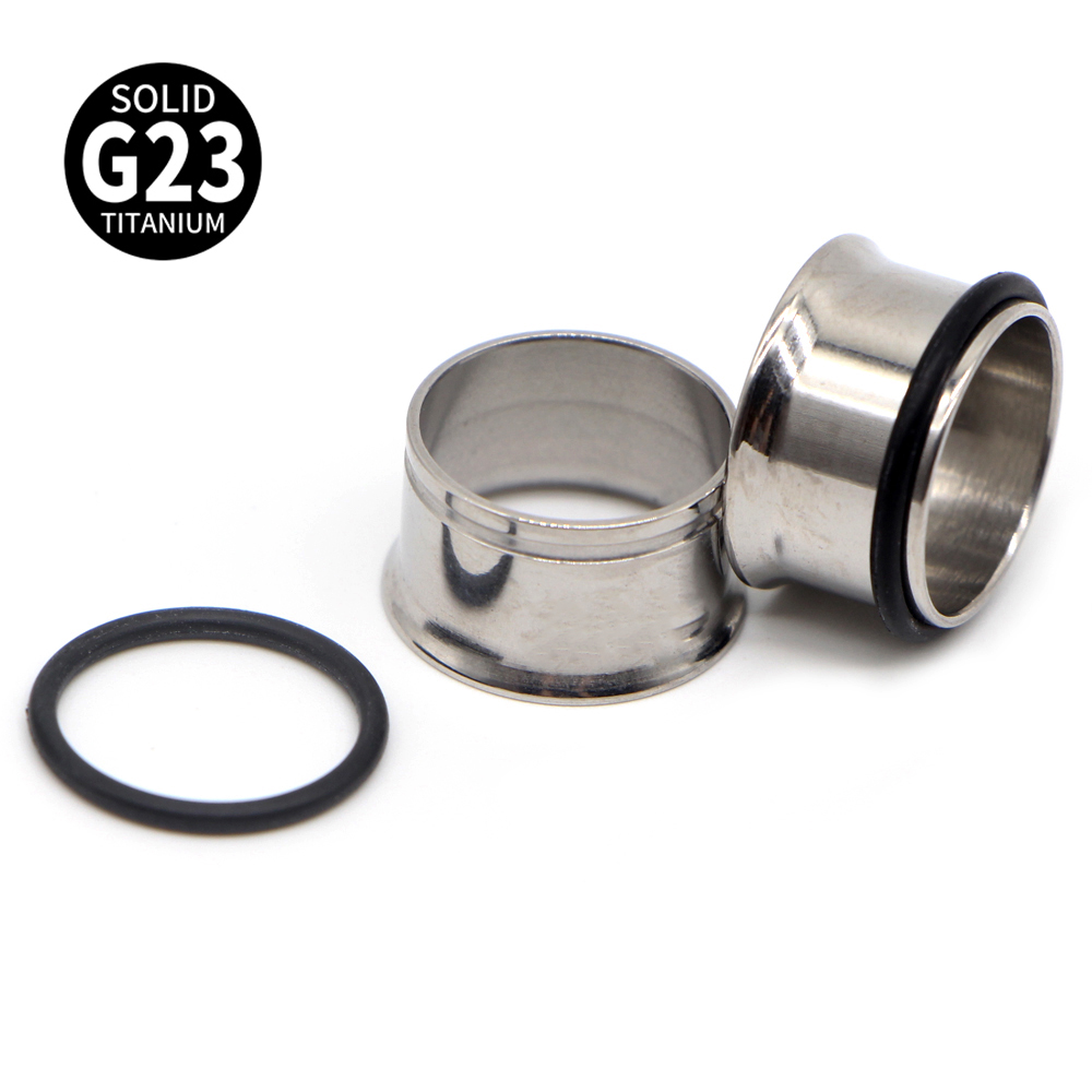 1Pair G23 Titanium Single Flar - Body Jewelry Ear Gauges ulasan dan harga