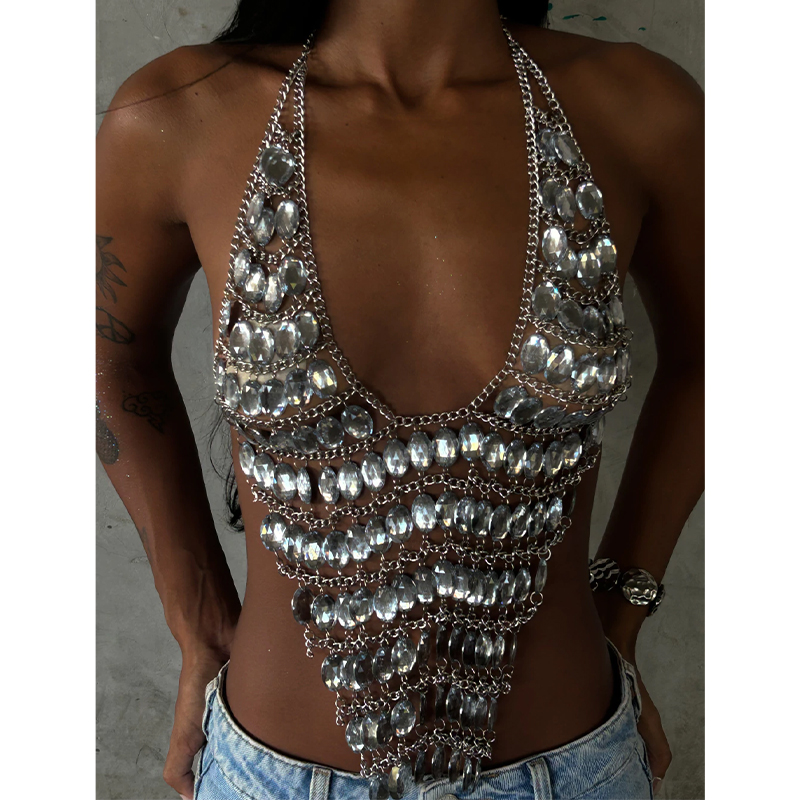 Handmade Backless Rhinestone S - Body Jewelry Art ulasan dan harga