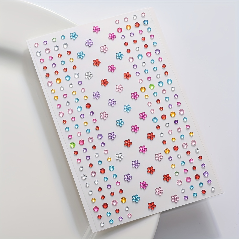 1 Sheet Colorful Shiny Rhinest - Body Jewelry Art ulasan dan harga