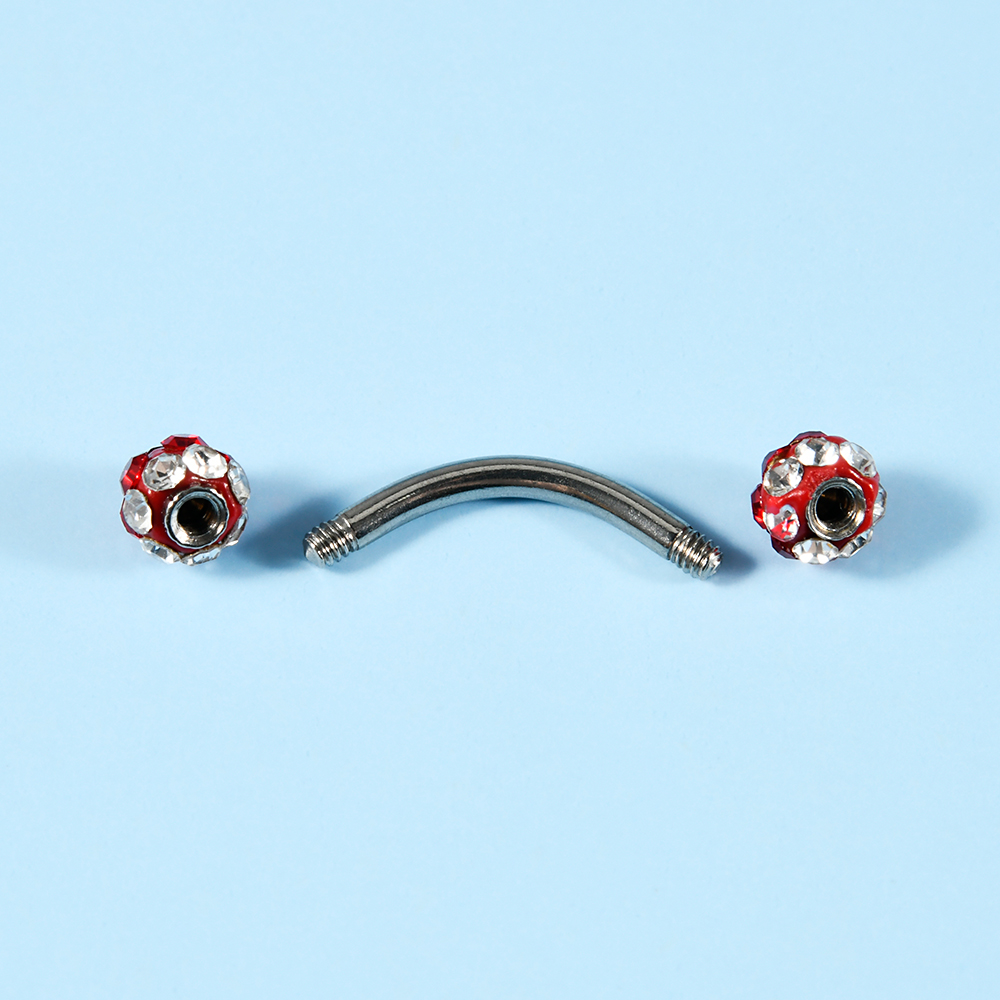 1/5/7PCS Surgical Steel Rhines - Eyebrow Curved Barbell ulasan dan harga