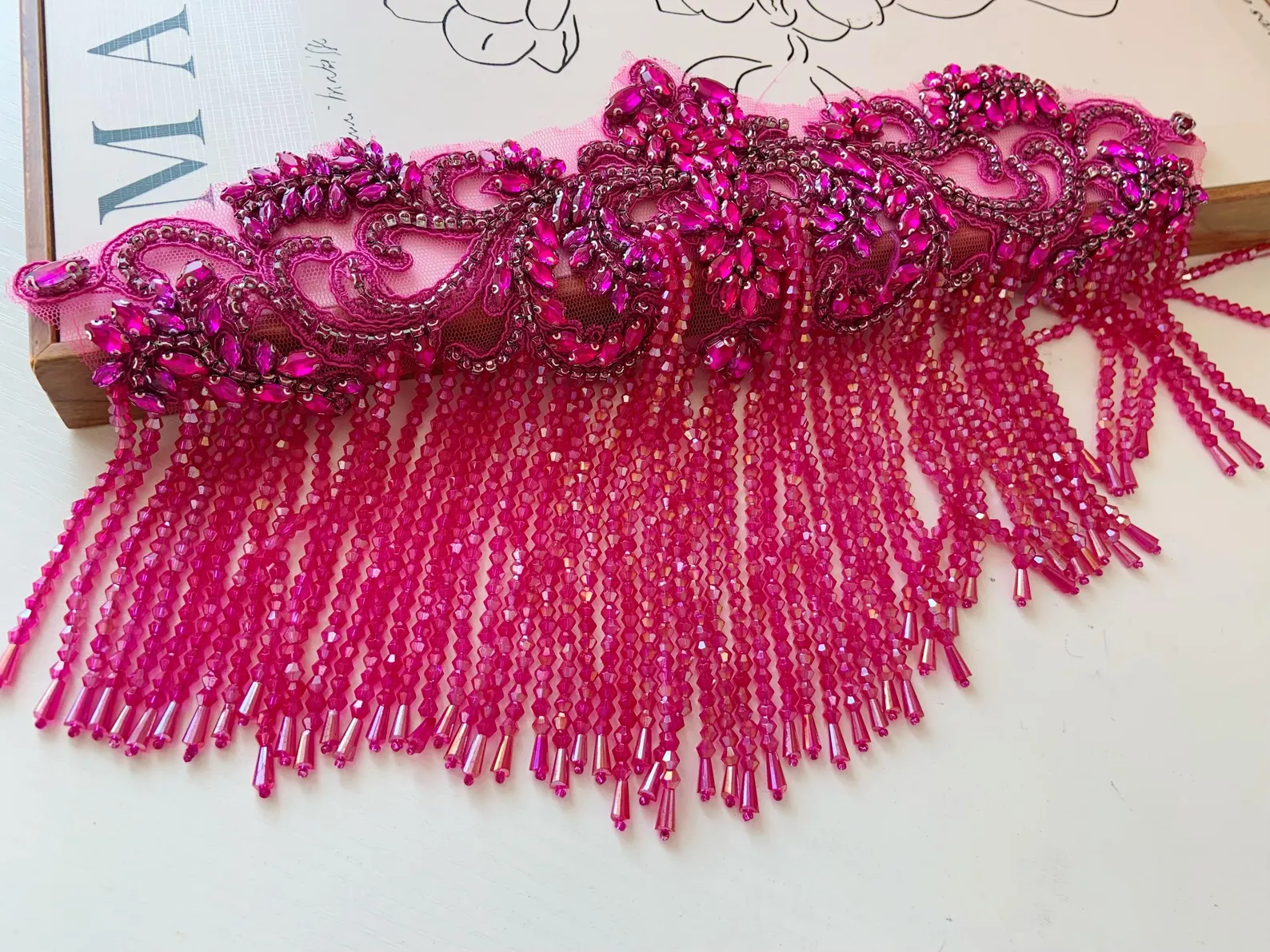 Fuchsia Rhinestone Appliqué Pa - Body Jewelry Hot ulasan dan harga