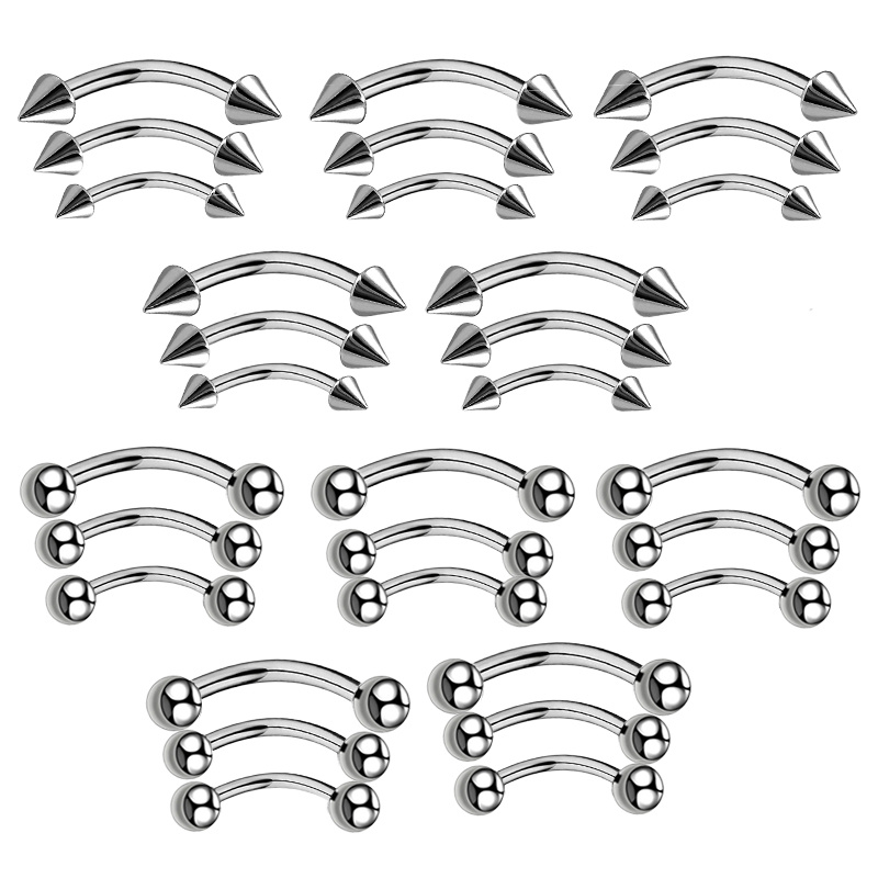 3PCS Eyebrow Piercing Jewelry  - Body Jewelry Gauges ulasan dan harga