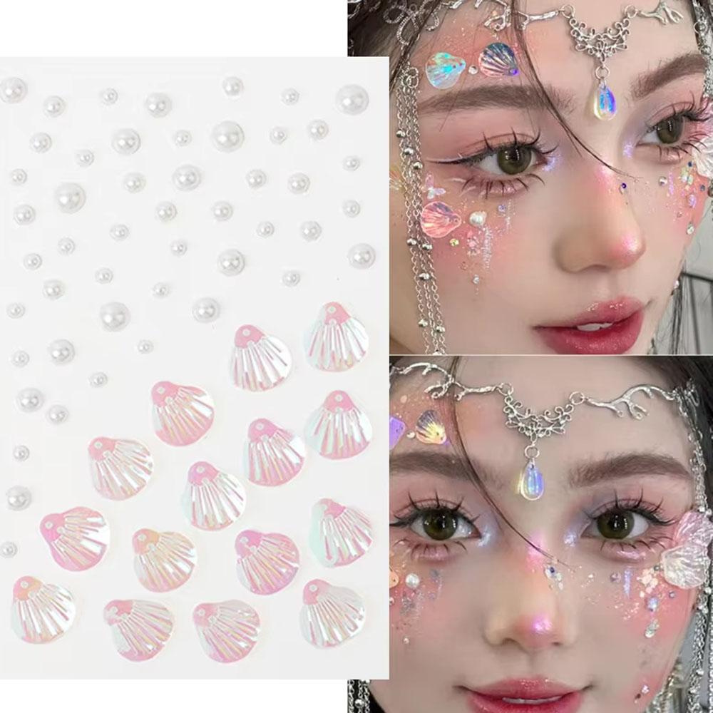 1Sheet Iridescent Shell Mixed  - Body Jewelry Art ulasan dan harga