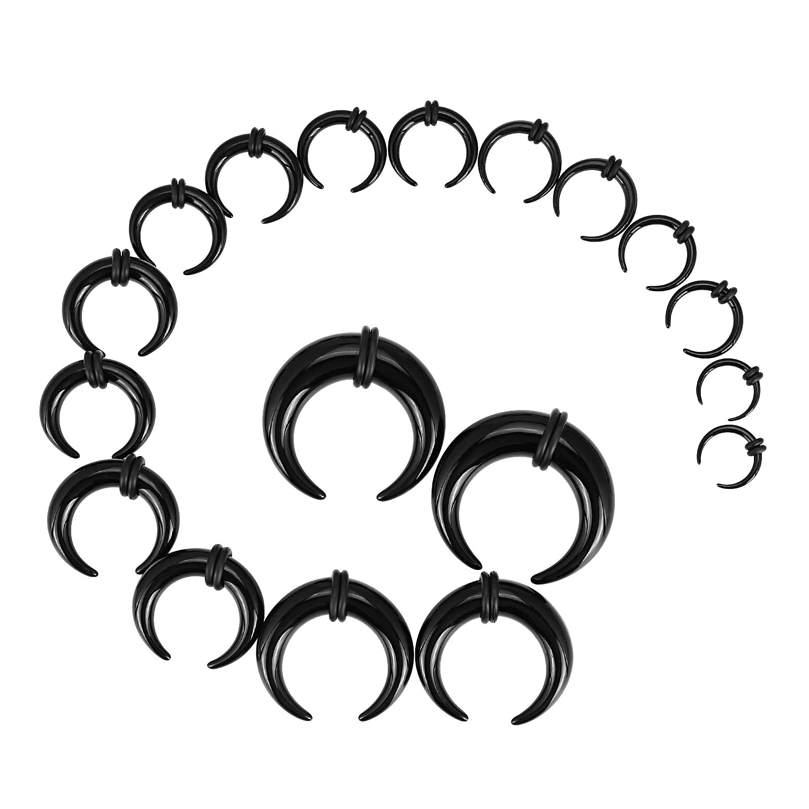 18Pcs Acrylic Septum Pincher T - Body Jewelry Gauges ulasan dan harga
