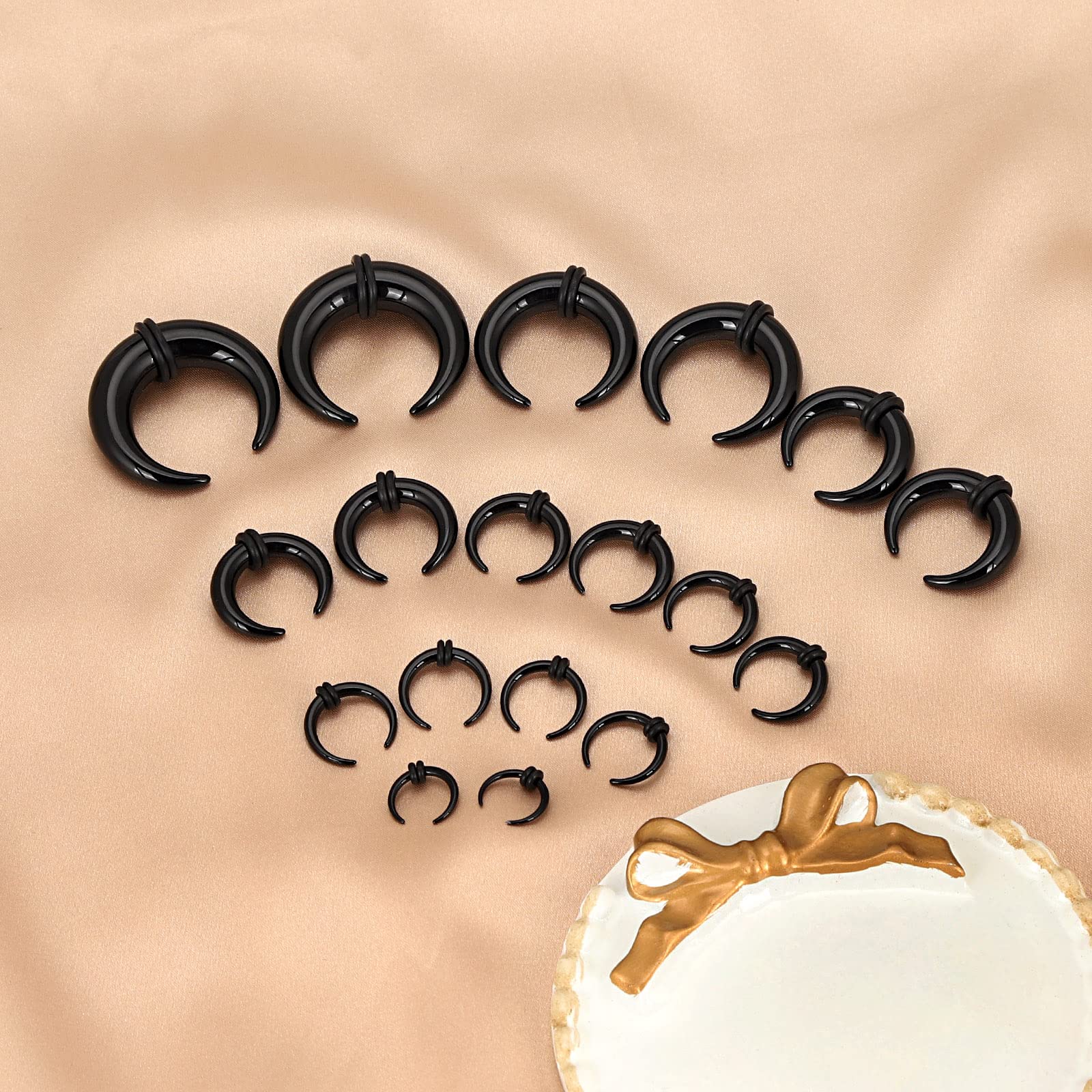 18Pcs Acrylic Septum Pincher T - Body Jewelry Gauges ulasan dan harga
