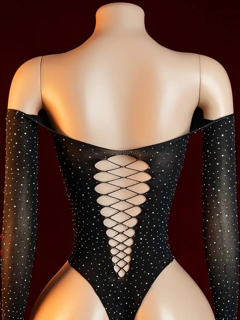 Rhinestone Fishnet Hollow Baby - Body Jewelry Art ulasan dan harga