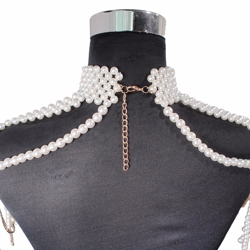 Fashion pearl shoulder chain j - Body Jewelry Brands ulasan dan harga