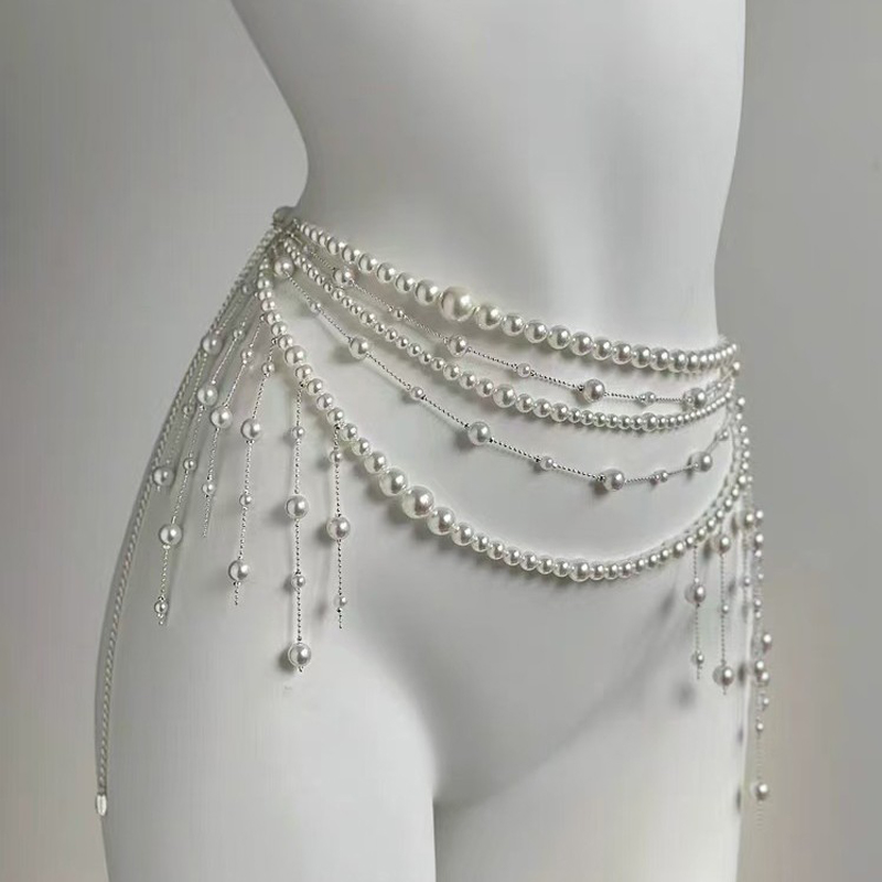 Ladies' Waist Chain Pearl Mult - Body Jewelry Brands ulasan dan harga