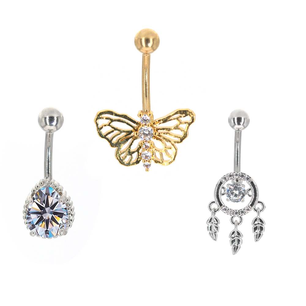 1Pc Butterfly Sexy Dangling Na - Body Jewelry Brands ulasan dan harga