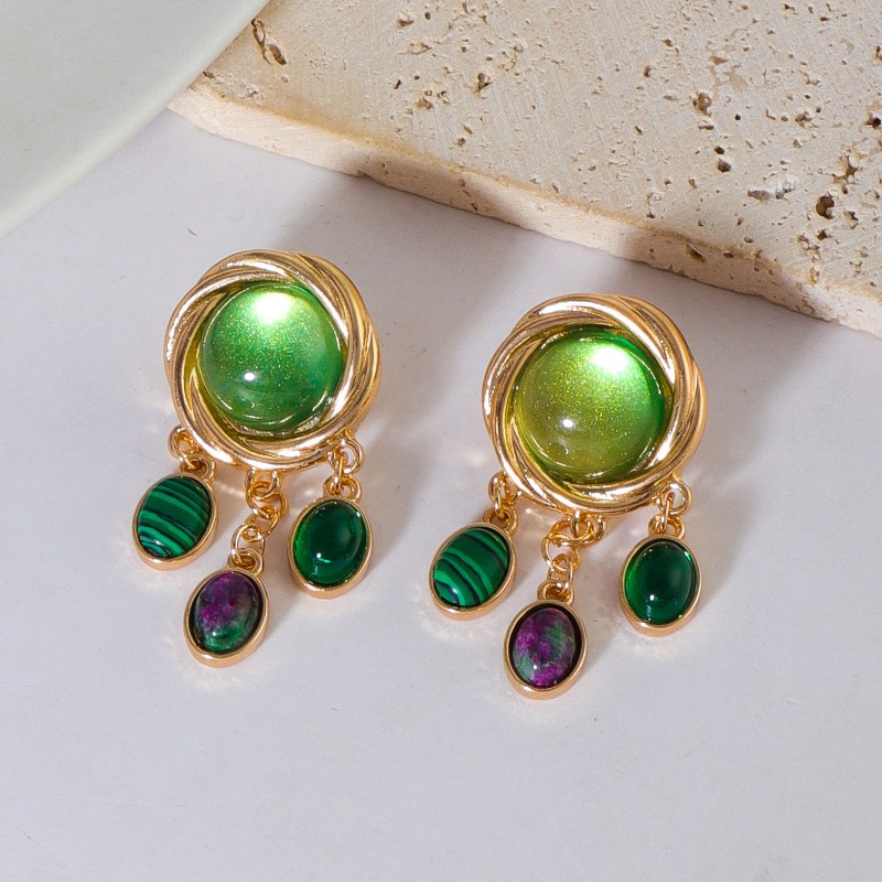 Colorful Glass Crystal Earring - Body Jewelry Brands ulasan dan harga