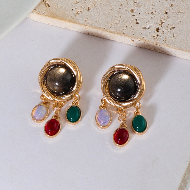 Colorful Glass Crystal Earring - Body Jewelry Brands ulasan dan harga