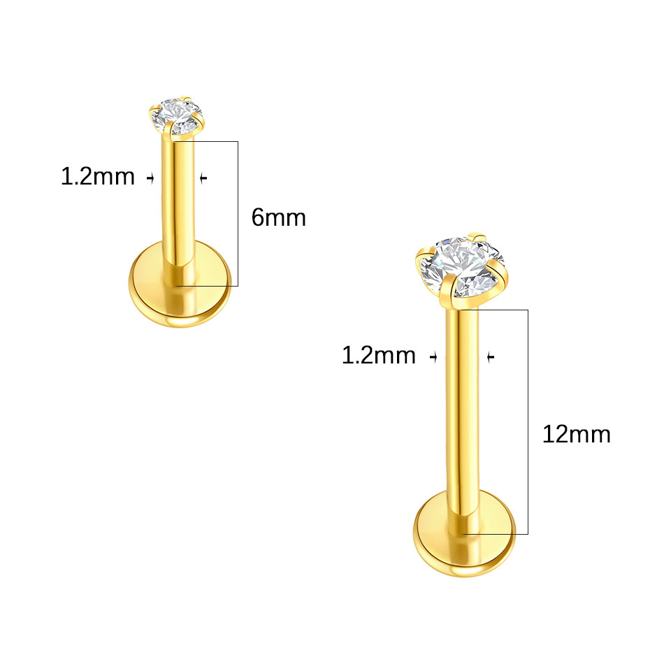 1/5PCS Labret Tragus Stud Earr - Body Jewelry Art ulasan dan harga