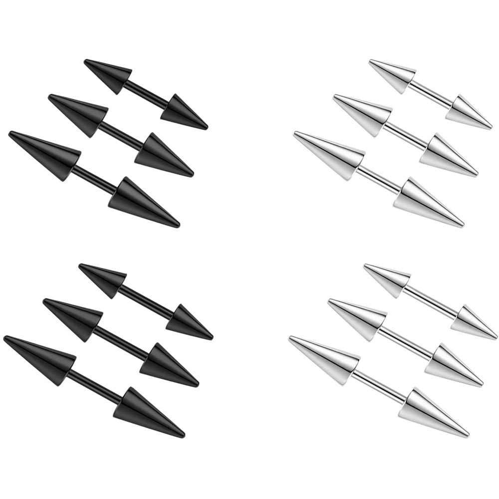2Pcs 16G Spike Eyebrow Piercin - Eyebrow Curved Barbell ulasan dan harga