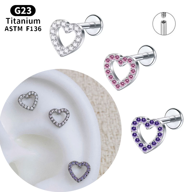 NORYAN ASTM F136 Titanium Mini - Flat Back Labret Stud ulasan dan harga