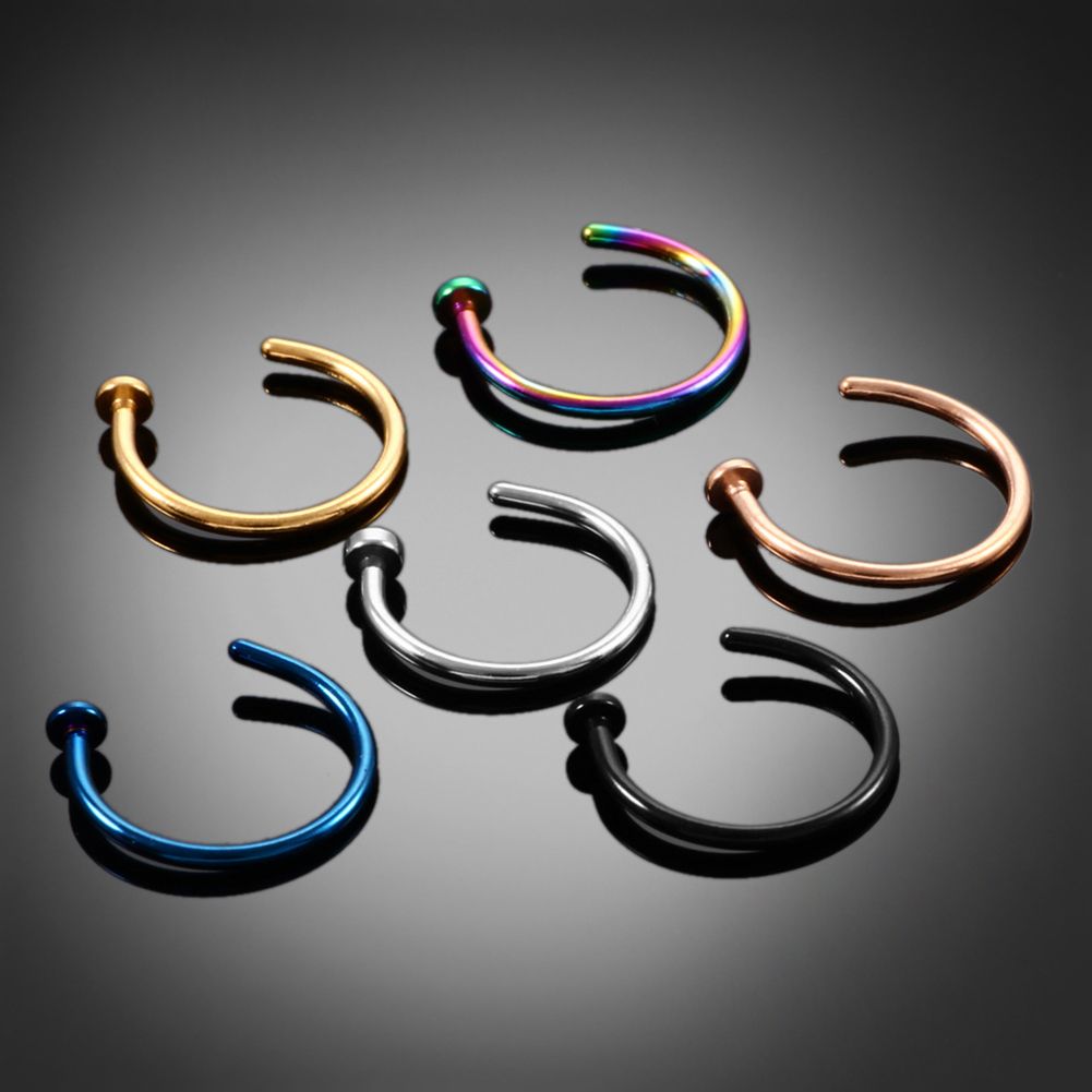 10 Pcs Thin Stainless Steel Fo - Body Jewelry Art ulasan dan harga