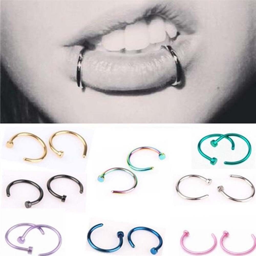 10 Pcs Thin Stainless Steel Fo - Body Jewelry Art ulasan dan harga