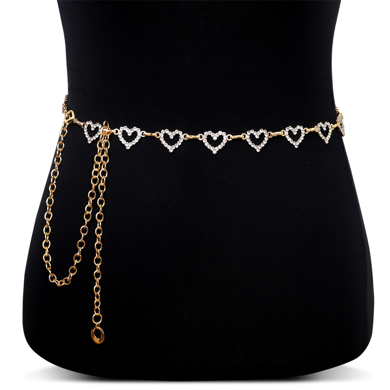 Fashion Rhinestone Heart Waist - Body Jewelry Dress ulasan dan harga