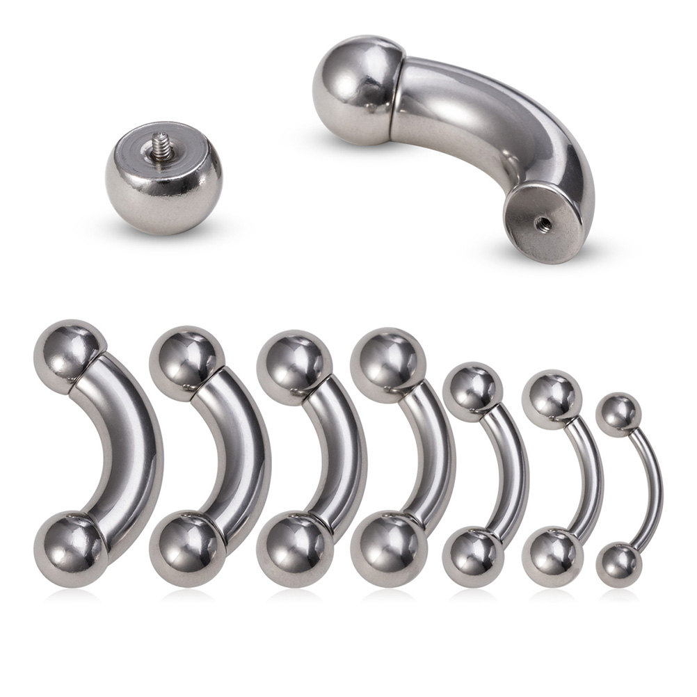 1pc Big Size Surgical Steel Ey - Eyebrow Curved Barbell ulasan dan harga