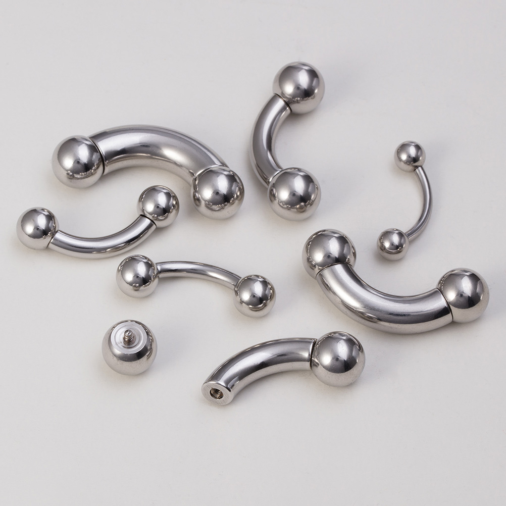1pc Big Size Surgical Steel Ey - Eyebrow Curved Barbell ulasan dan harga