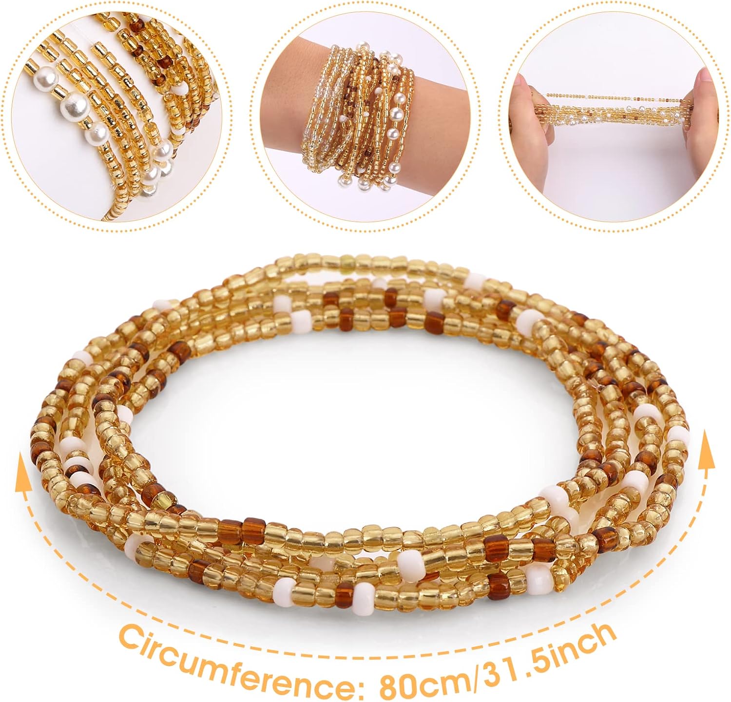 Waist Beads for Women Belly Be - Body Jewelry Waist Chains ulasan dan harga