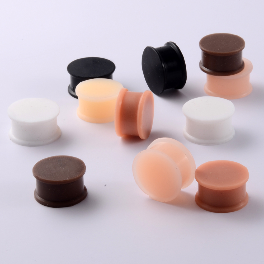 1 Pair Silicone Flexible Thick - Body Jewelry Gauges ulasan dan harga