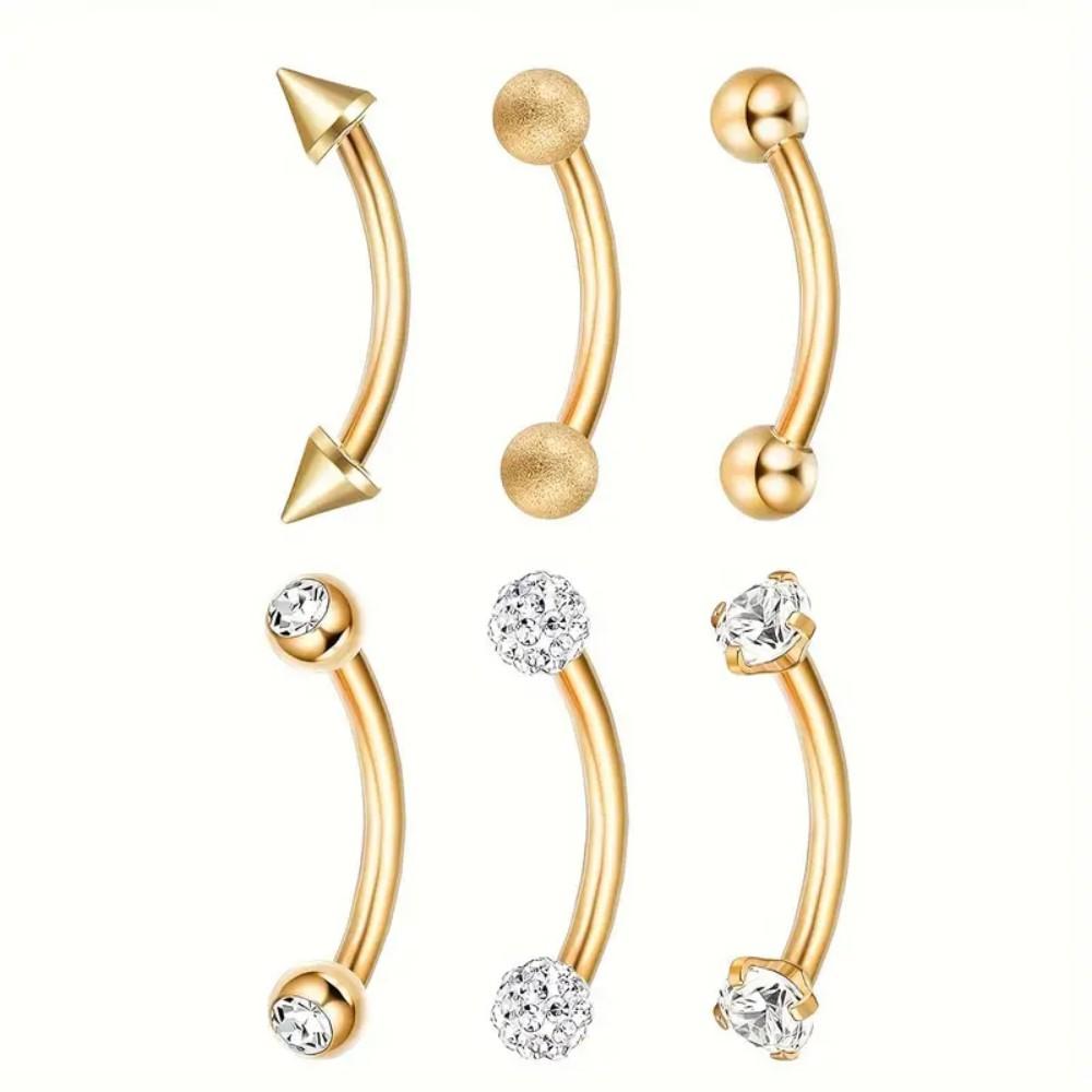 16G Stainless Steel Rook Pierc - Eyebrow Curved Barbell ulasan dan harga
