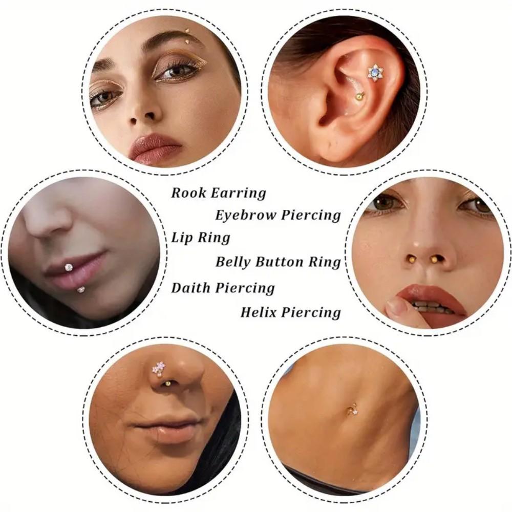 16G Stainless Steel Rook Pierc - Eyebrow Curved Barbell ulasan dan harga