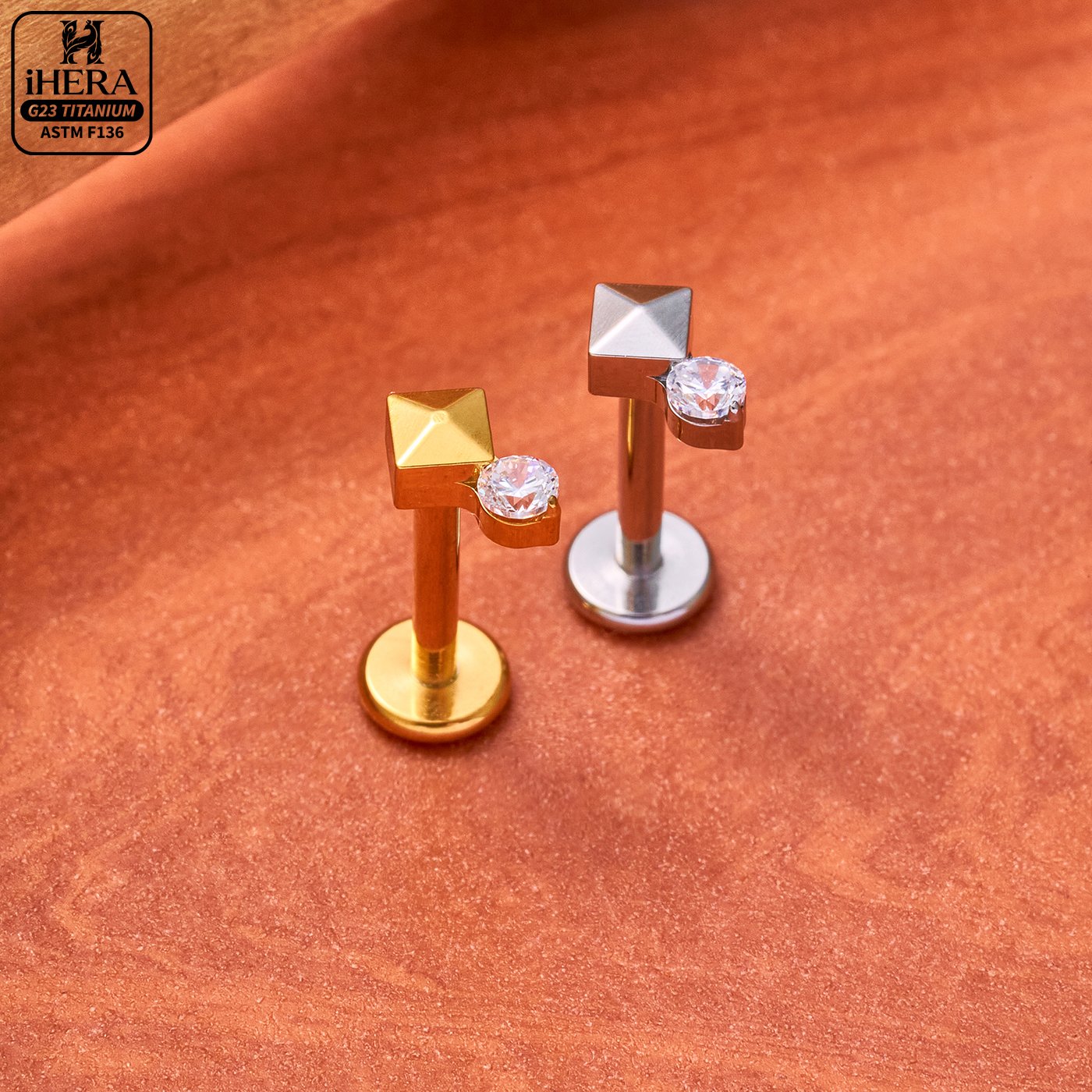 G23 Titanium Piercing Labret H - Flat Back Labret Stud ulasan dan harga