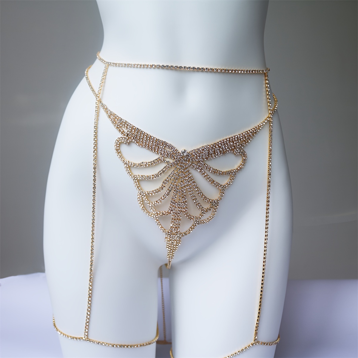 Multi layer rhinestone sparkli - Body Jewelry Waist Chains ulasan dan harga