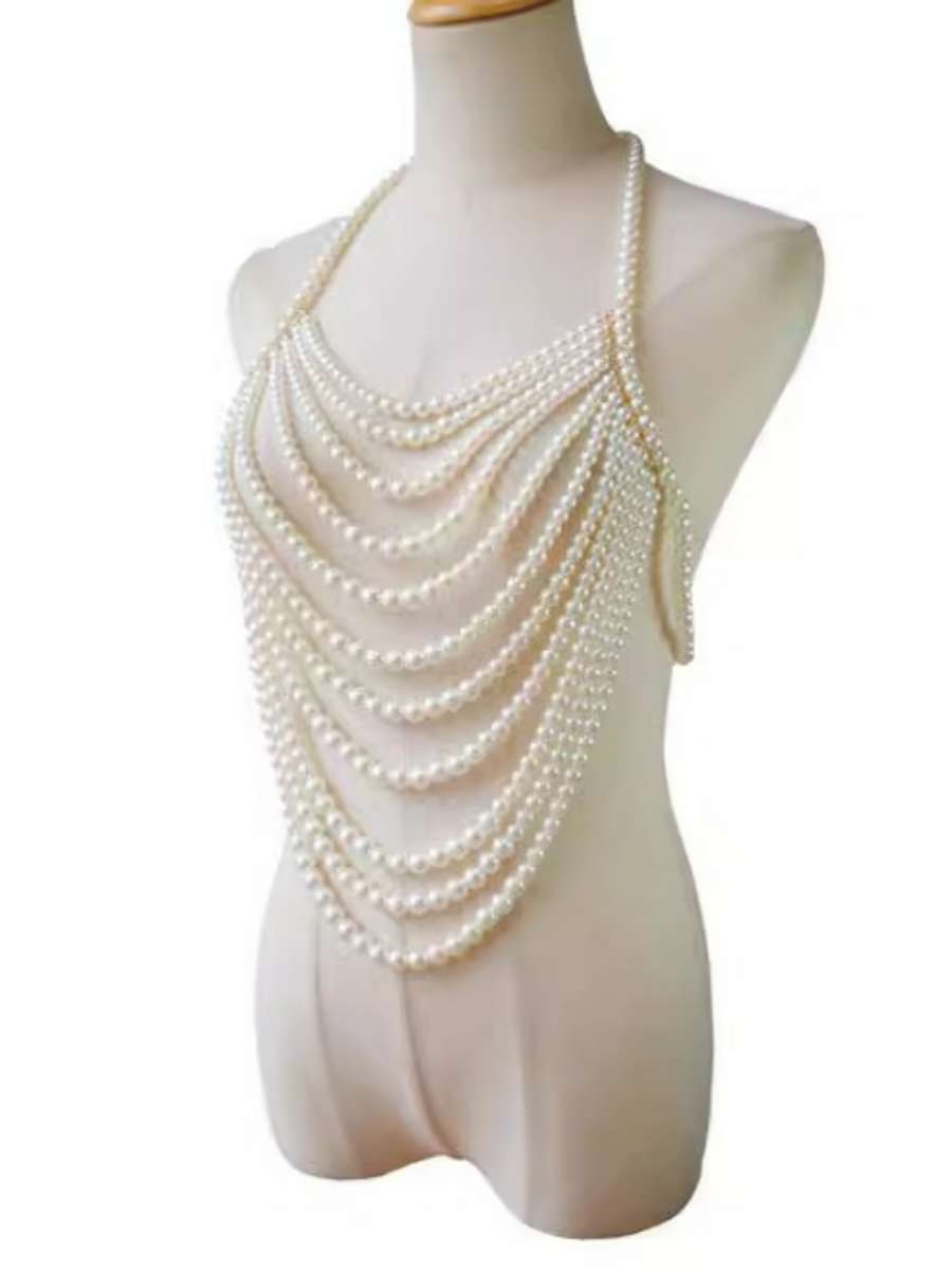 Sexy Multi-Layer Pearl Necklac - Body Jewelry Brands ulasan dan harga