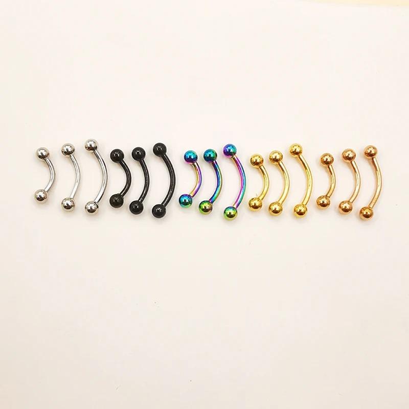 20 Pcs/Lot 16G Stainless Steel - Eyebrow Curved Barbell ulasan dan harga