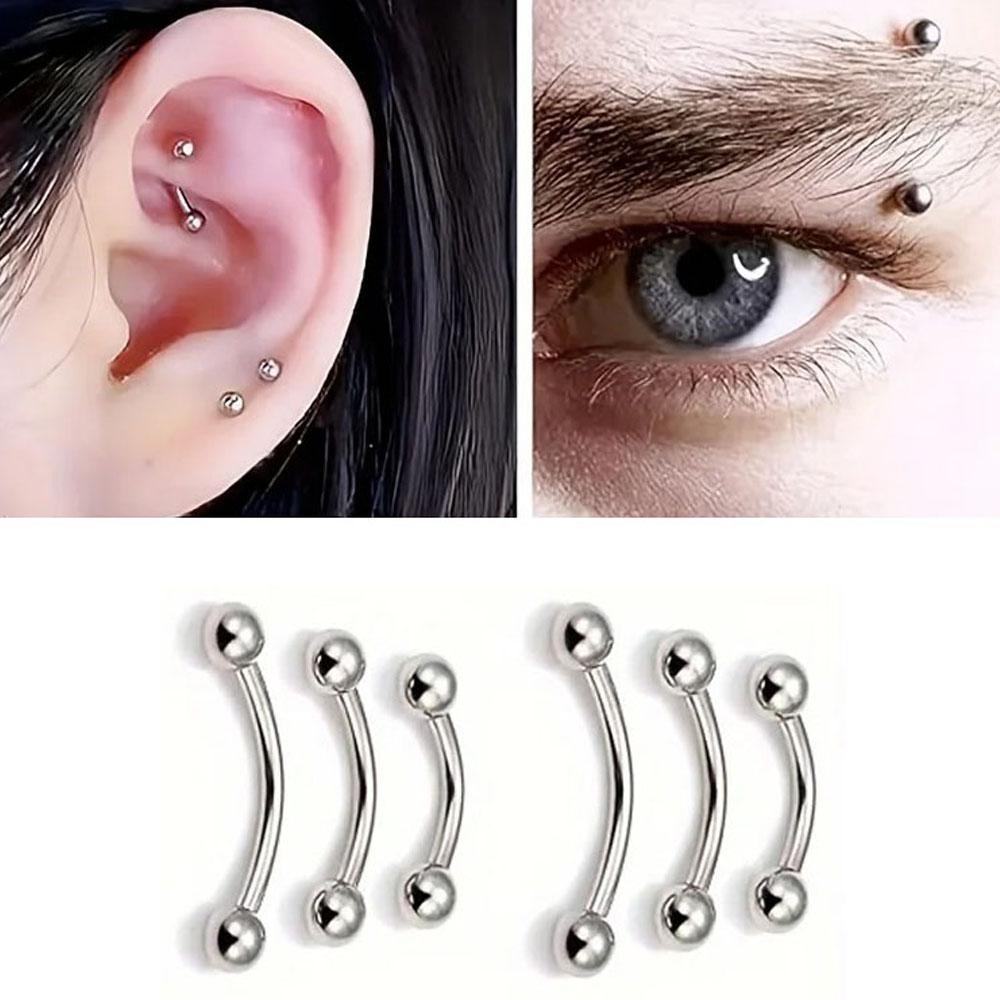 20 Pcs/Lot 16G Stainless Steel - Eyebrow Curved Barbell ulasan dan harga