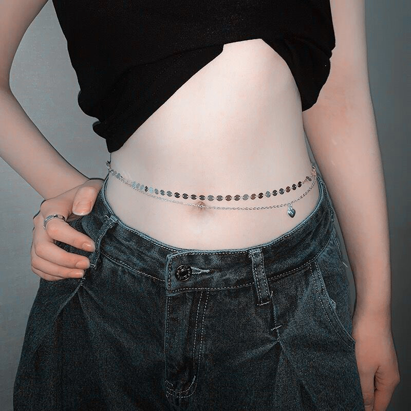 Fashion Simple Double Layer Be - Body Jewelry Waist Chains ulasan dan harga