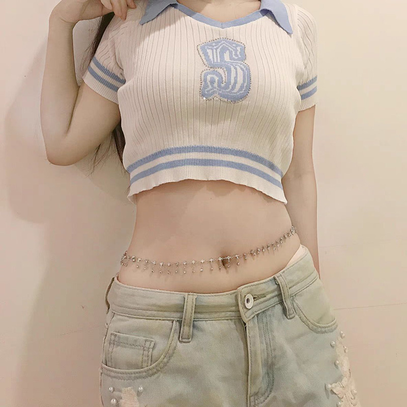 Fashion Simple Double Layer Be - Body Jewelry Waist Chains ulasan dan harga