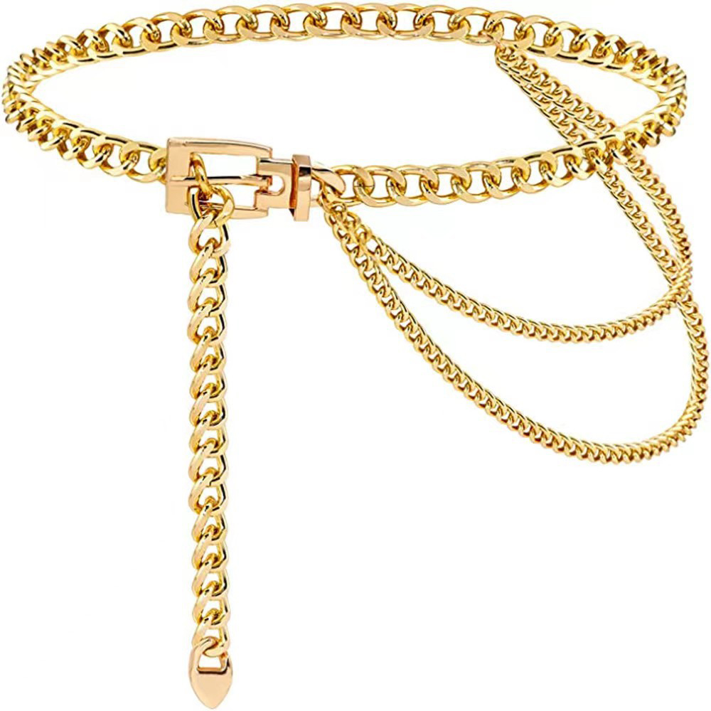 Punk Waist Chain Metal Belt La - Body Jewelry Waist Chains ulasan dan harga