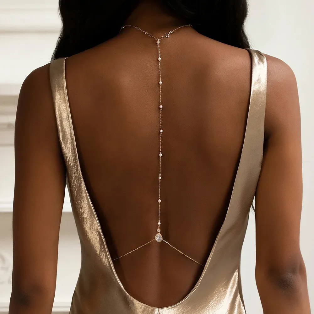 Fashion Bridal Back Chain Jewe - Body Jewelry Back ulasan dan harga